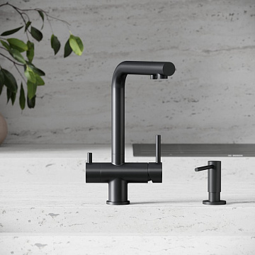 Смеситель для кухни Sancos Foster SC4014MB под фильтр, черный матовый