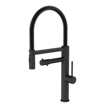 Смеситель для кухни Wonzon & Woghand WW-88458007-MB с гибким изливом, матовый черный