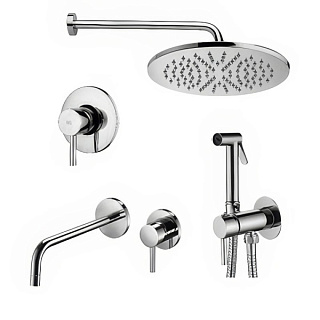 Комплект для ванной Paffoni Light KITZLIG011CR006 С ВНУТРЕННЕЙ ЧАСТЬЮ, хром