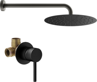 Душевой комплект Plumberia Selection Ixo KITXO01NOKING С ВНУТРЕННЕЙ ЧАСТЬЮ, черный матовый