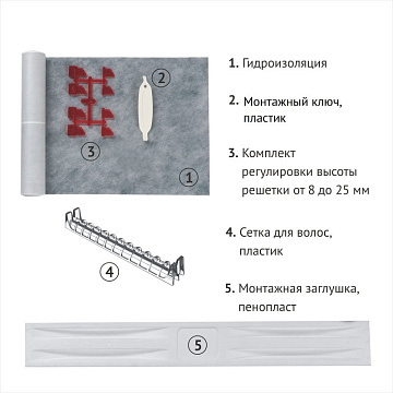 Душевой трап (лоток) Berges Super Slim 090077, 40 см