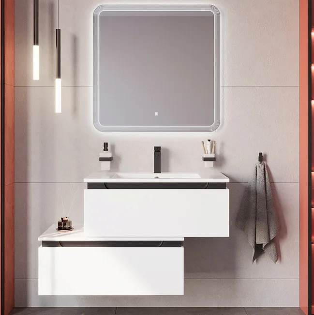 Тумба Cezares Slider 80 1 ящика, Bianco Opaco Sancos — Оригинал