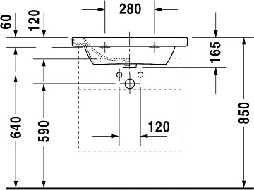 Мебельная раковина Duravit DuraStyle 232065