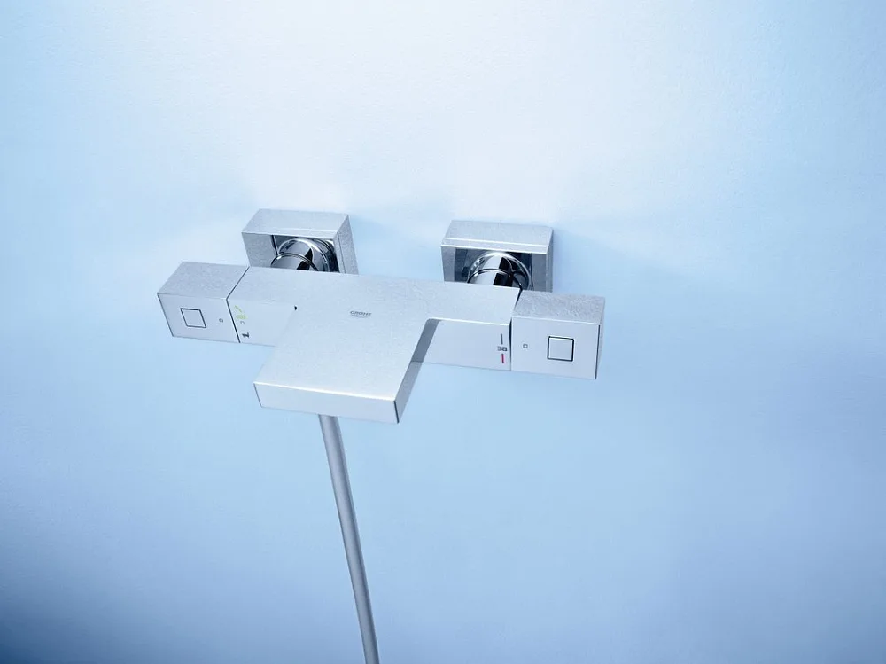 Термостатический смеситель Grohe Grohtherm Cube 34497000, для ванны с душем Sancos — официальный сайт