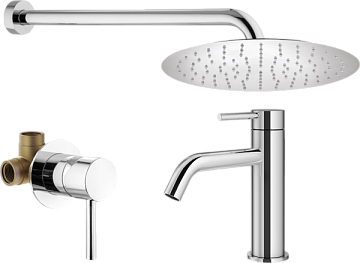 Комплект для ванной Plumberia Selection Ixo KITXO01CR53 С ВНУТРЕННЕЙ ЧАСТЬЮ, хром