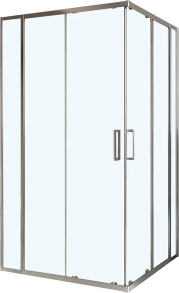Душевой уголок BelBagno Luce A-22-100+25-C-Cr профиль хром, стекло прозрачное