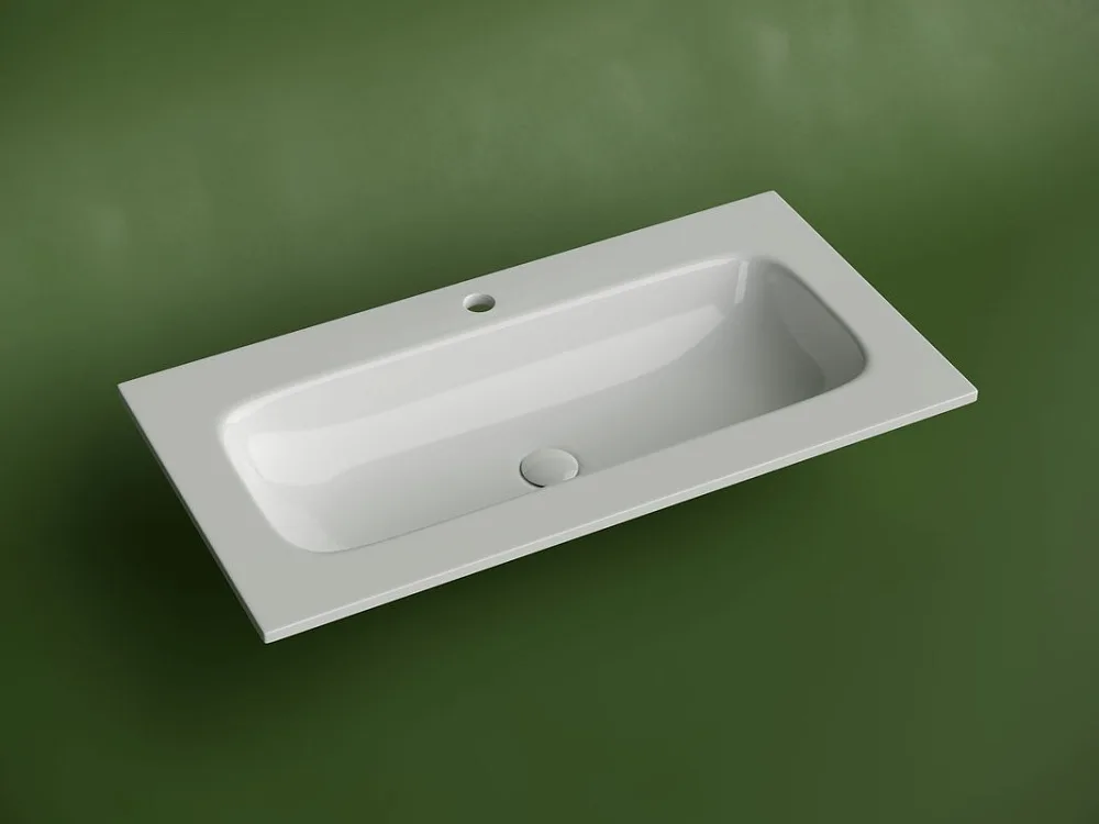 Мебельная раковина Ceramicanova Grace прямоугольная 91см с отверстием под смеситель CN7019 Sancos — официальный сайт