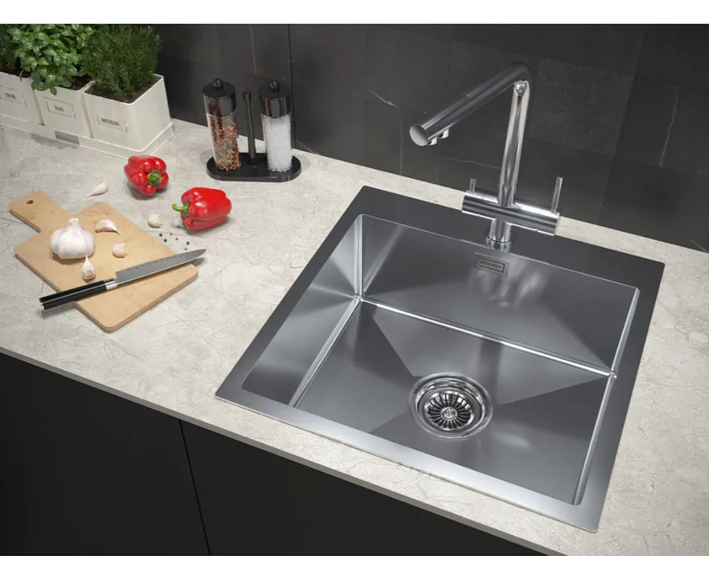 Смеситель для кухни Paulmark Skalen Sk213020-BS, брашированная сталь Sancos — официальный сайт