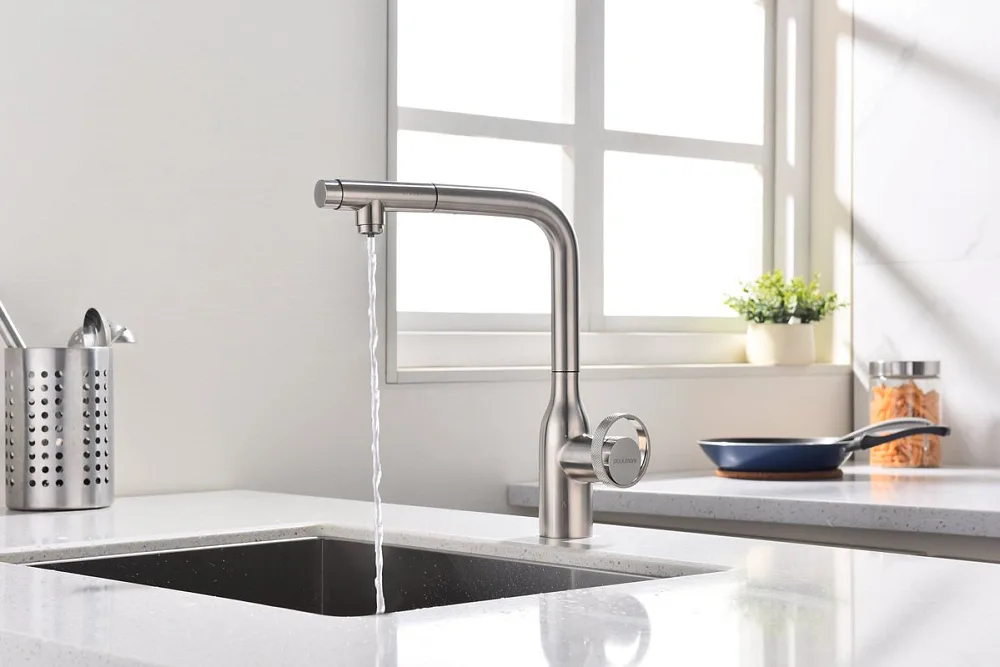 Смеситель для кухни Paulmark Urban Ur213104-NI никель Sancos — официальный сайт