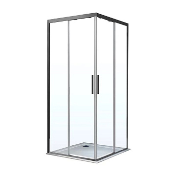 Душевой уголок Vincea Soft VSS-3SO100CLGM 100x100, профиль хром, стекло прозрачное