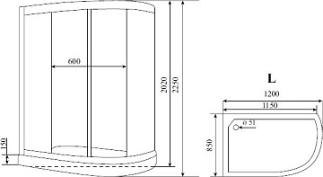 Душевая кабина Timo Comfort T-8802LF