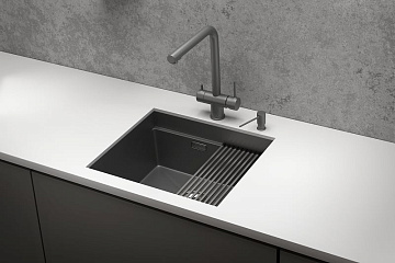 Мойка кухонная Granula Kitchen Space 5045U, графит матовый