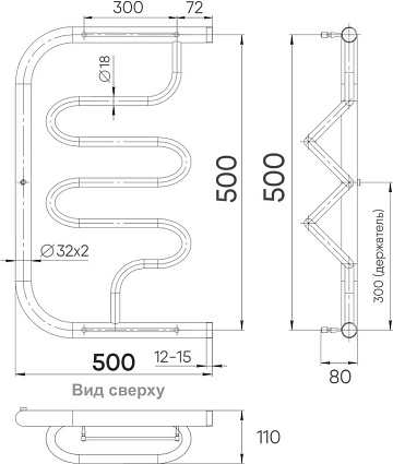 Полотенцесушитель водяной Indigo Liana FLW50-50P