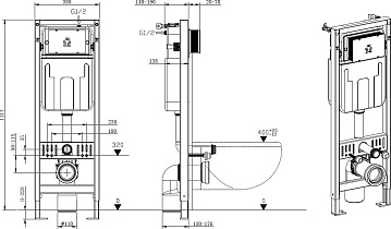 Система инсталляции для унитазов Allen Brau Pneumatic Slim 9.11102.20