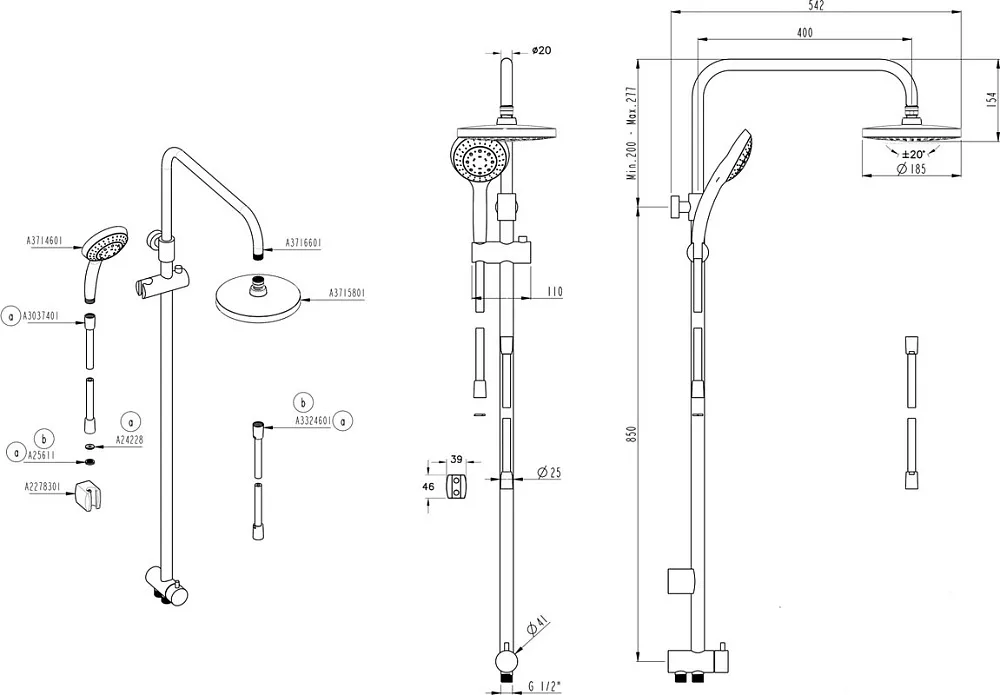 Душевая стойка VitrA System Rain A45597EXP Sancos — официальный сайт
