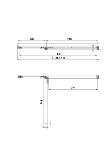 Душевая дверь в нишу Veconi Premium Alassio G 120x200, профиль брашированное золото, стекло прозрачн