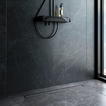 Душевой трап (лоток) AM.PM MasterFlow Tile 80 см, черный матовый