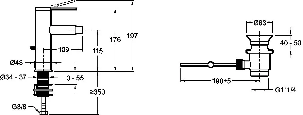 Смеситель для биде Jacob Delafon Grands Boulevards E77982-4A-2MB латунь Sancos — официальный сайт
