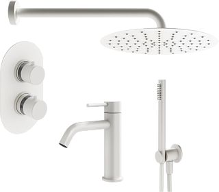Комплект для ванной Plumberia Selection Ixo KITXOT18BO53 С ВНУТРЕННЕЙ ЧАСТЬЮ, белый матовый