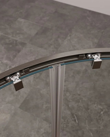 Душевой уголок Cezares Molveno R 2 90 C GM IV 90х90 см, профиль оружейная сталь, стекло прозрачное