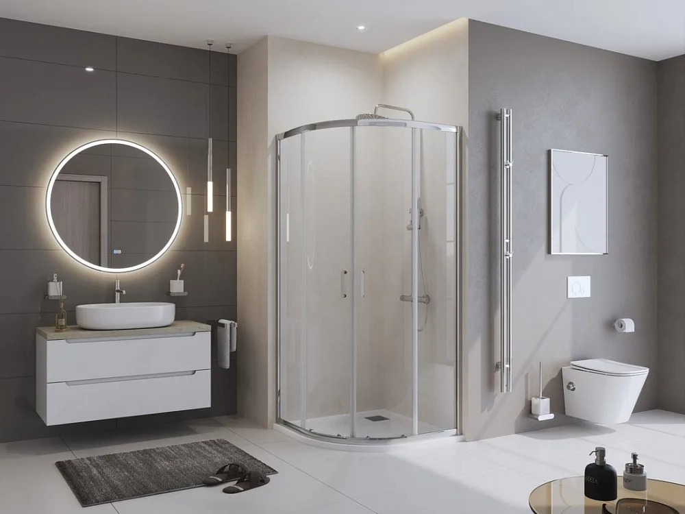 Поддон для душа BelBagno Uno R 80х80, белый, с сифоном Sancos — официальный сайт