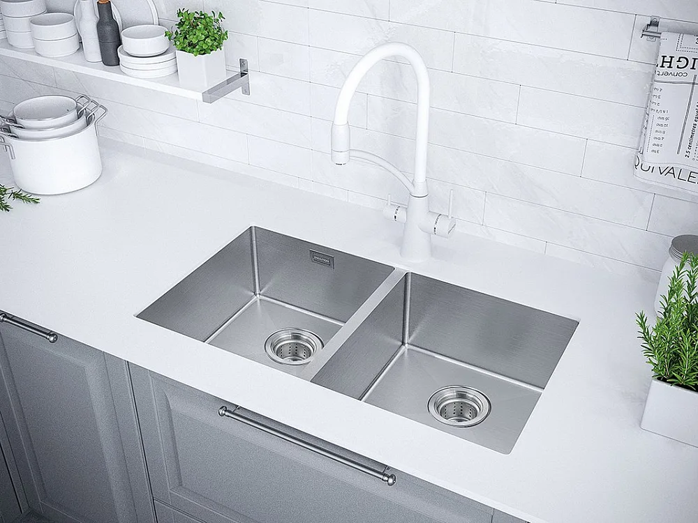 Смеситель для кухни Paulmark Siegen Si213111-WH, белый матовый с гибким изливом Sancos — официальный сайт