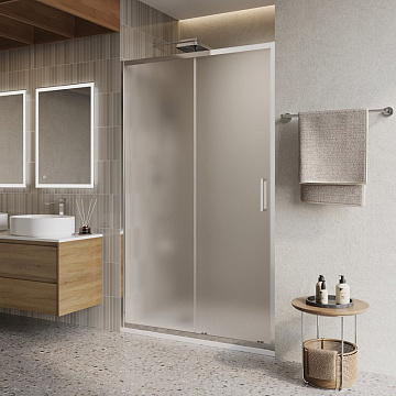 Душевая дверь в нишу BelBagno Luce BF-1-120-P-Cr профиль хром, стекло рифленое