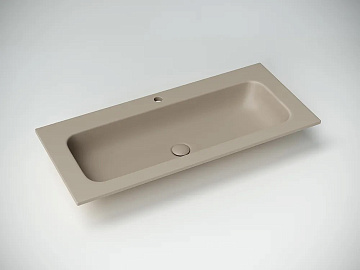 Мебельная раковина Ceramicanova Grace прямоугольная c отверстием под смеситель CN7013MC капучино