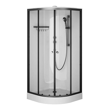 Душевая кабина AM.PM X-Joy W94C-401-090BT 90х90 см, низкий поддон, матовый черный