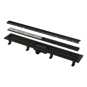 Душевой трап (лоток) AlcaPlast APZ19 APZ19BLACK-850, с решеткой и опорами