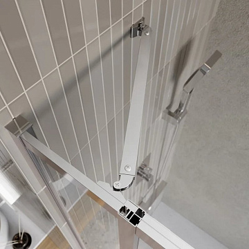 Душевой уголок BelBagno Luce AH-21-130/100-C-Cr профиль хром, стекло прозрачное