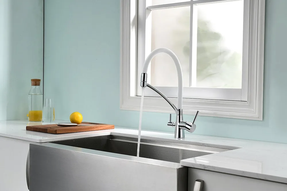 Смеситель для кухни Paulmark Siegen Si213111-CRw хром, с гибким изливом Sancos — официальный сайт