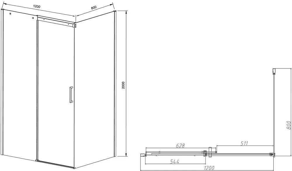 Душевой уголок Vincea Dice VSR-4D8012CL 120х80 см, профиль хром Sancos — официальный сайт