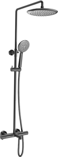 Душевая стойка Vincea Desire VSFS-1D1TGM, с термостатом, вороненая сталь