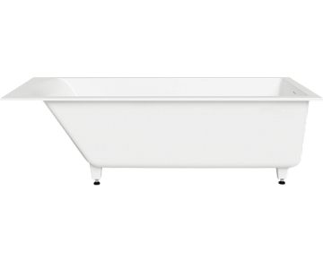Ванна из искусственного камня Salini Cascata Kit S-Sense 180x80 см, встраиваемая, белая, на ножках, 