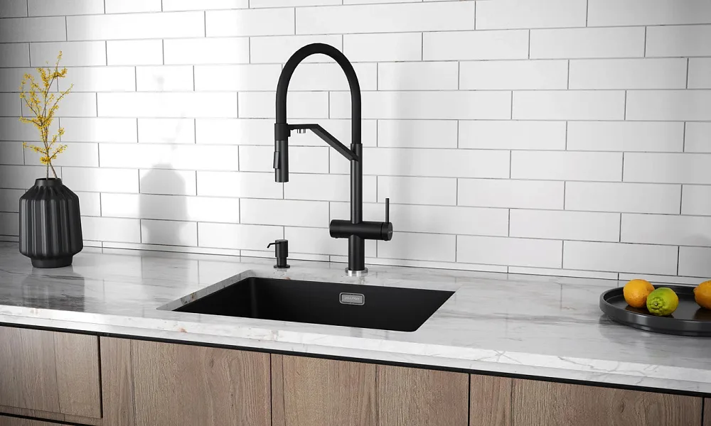 Смеситель для кухни Paulmark Zender Ze213155-AN антрацит Sancos — официальный сайт
