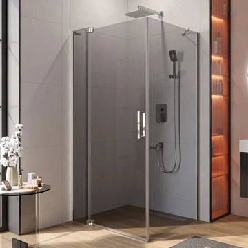 Душевой уголок Cezares Slider AH 1 90-90/100 Grigio Cr профиль хром, стекло серое