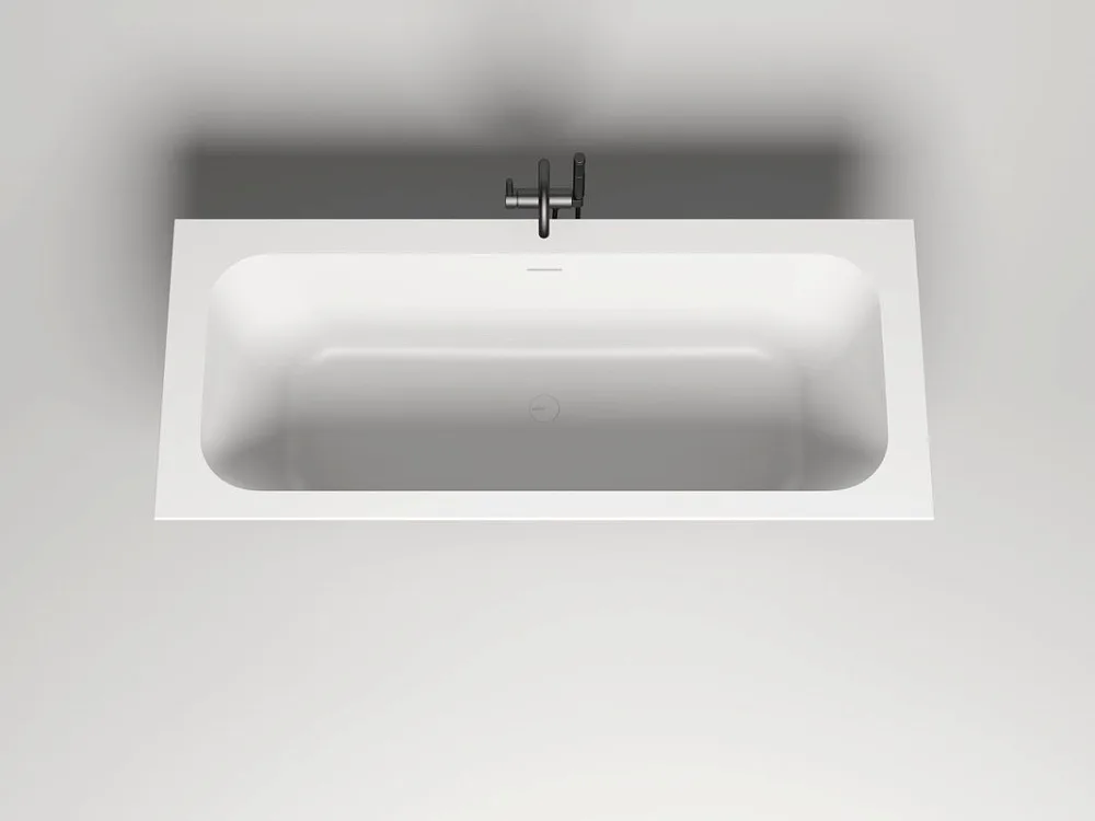 Ванна из искусственного камня Salini Orlanda Axis Kit S-Sense 180x80 см, встраиваемая, матовая белая Sancos — официальный сайт