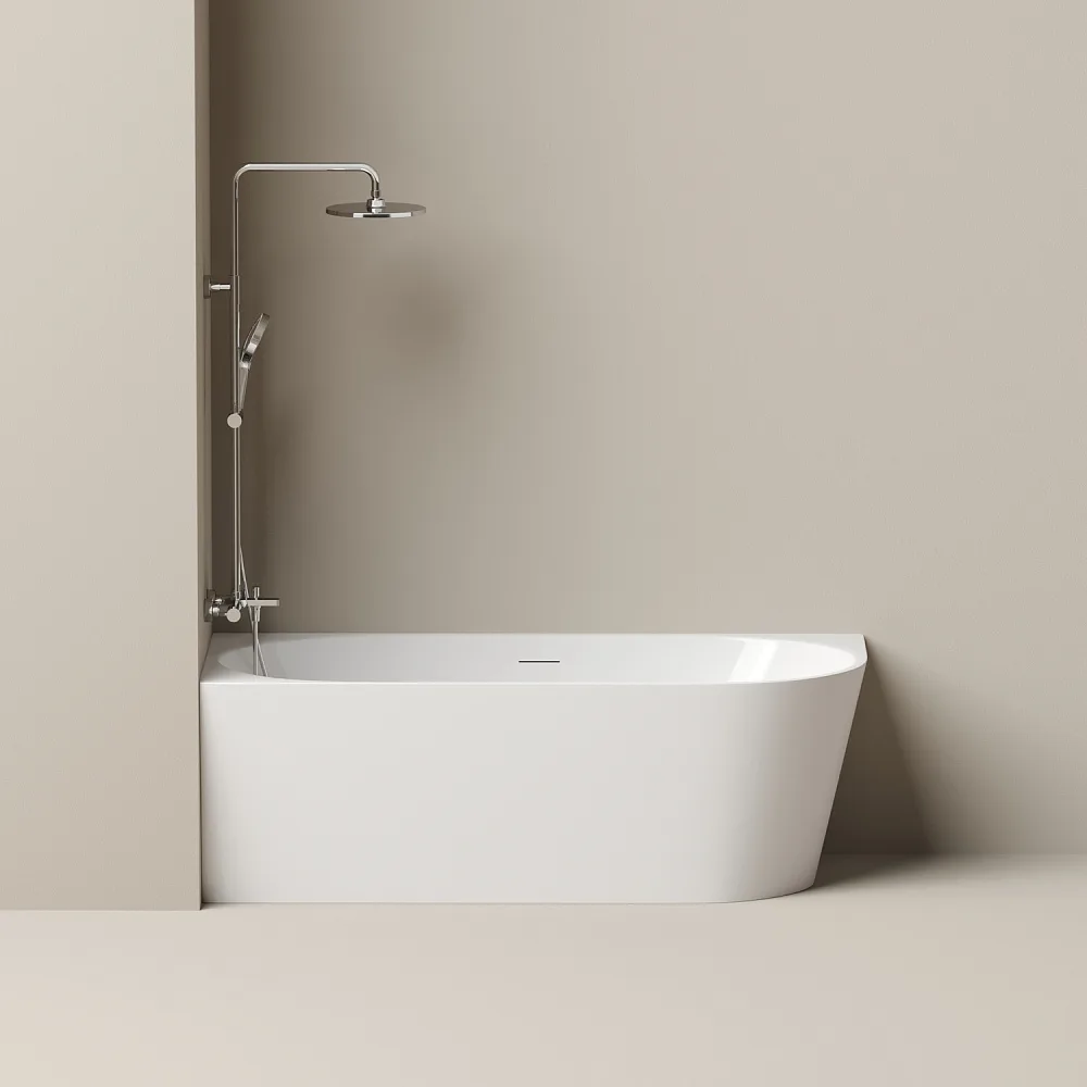 Акриловая ванна Sancos Грань (Edge) FB23L 170x80 см, угловая, левая, белая, со сливом-переливом Sancos — официальный сайт