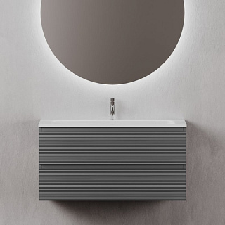 Тумба с раковиной Sancos Folk 100 grey soft