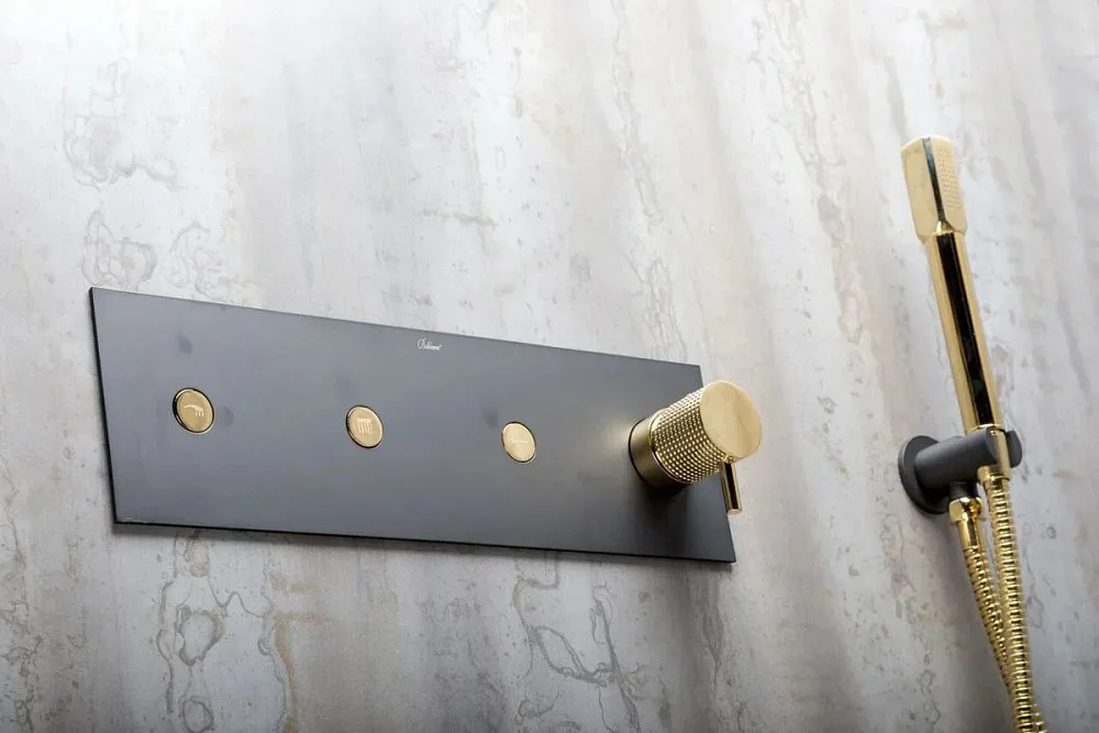 Душевой комплект Boheme Fusion 130-BG, С ВНУТРЕННЕЙ ЧАСТЬЮ, Black Gold Sancos — официальный сайт