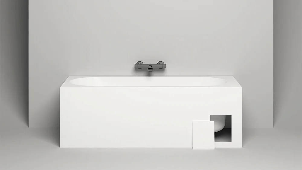 Ванна из искусственного камня Salini Ornella Kit 180x80 см, встраиваемая, матовая белая, со сливом-п Sancos — официальный сайт