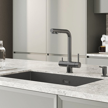 Смеситель для кухни IDDIS Umbra UMBGMPFi05, матовый графит