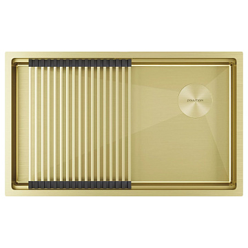 Мойка кухонная Paulmark Next-Pro 74 UNI PM707445-LG, светлое золото