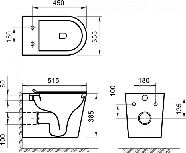Чаша для унитаза подвесного BelBagno Flay-r BB053CHR Sancos — Оригинал