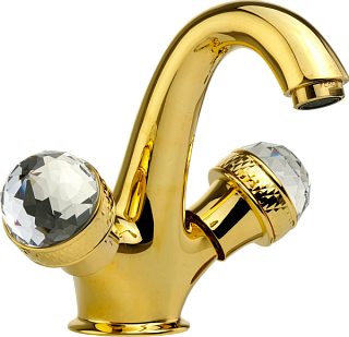Смеситель для раковины Migliore Axo Swarovski 18510 золото