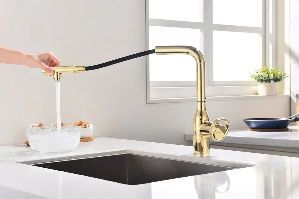 Смеситель для кухни Paulmark Urban Ur213104-G золото Sancos — официальный сайт