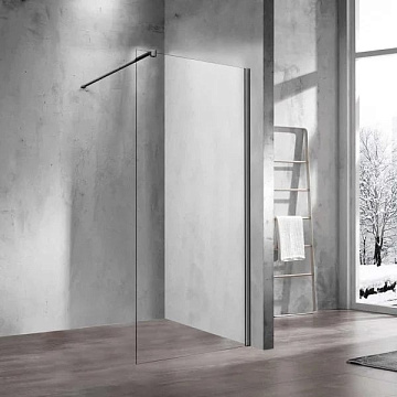 Душевая перегородка Vincea Walk-in VSW-1H600CLGM 60 см, профиль вороненая сталь, стекло прозрачное