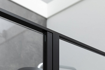 Душевой уголок Allen Brau Priority 120x80, профиль черный браш, стекло прозрачное
