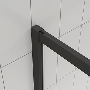 Душевой уголок Veconi Evo 300 B 120х80 см, профиль матовый черный, стекло прозрачное